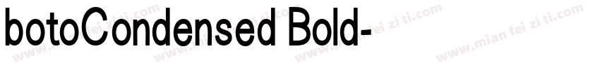 botoCondensed Bold字体转换